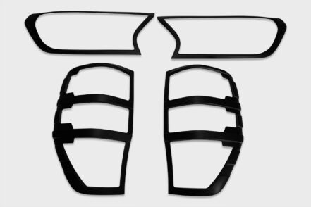 Black Headlight & Tail Light Trims to suit Ford Ranger 2015-2022