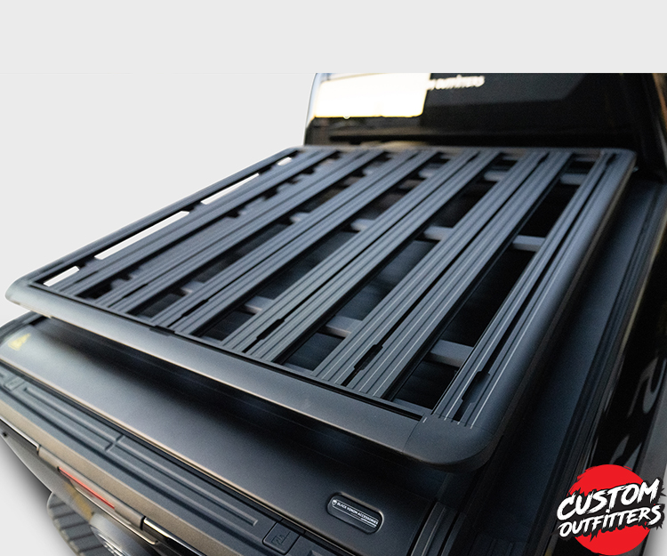 Black Venom Electric Roller Shutter + Rhino Tub Rack Platform to suit Next Gen Ford Ranger 2022-2024
