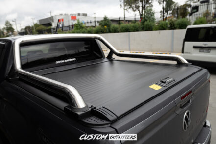 Black Venom Manual Roller Shutter & Sports Bar Adapter Kit to suit Next Gen Volkswagen Amarok 2023-2026