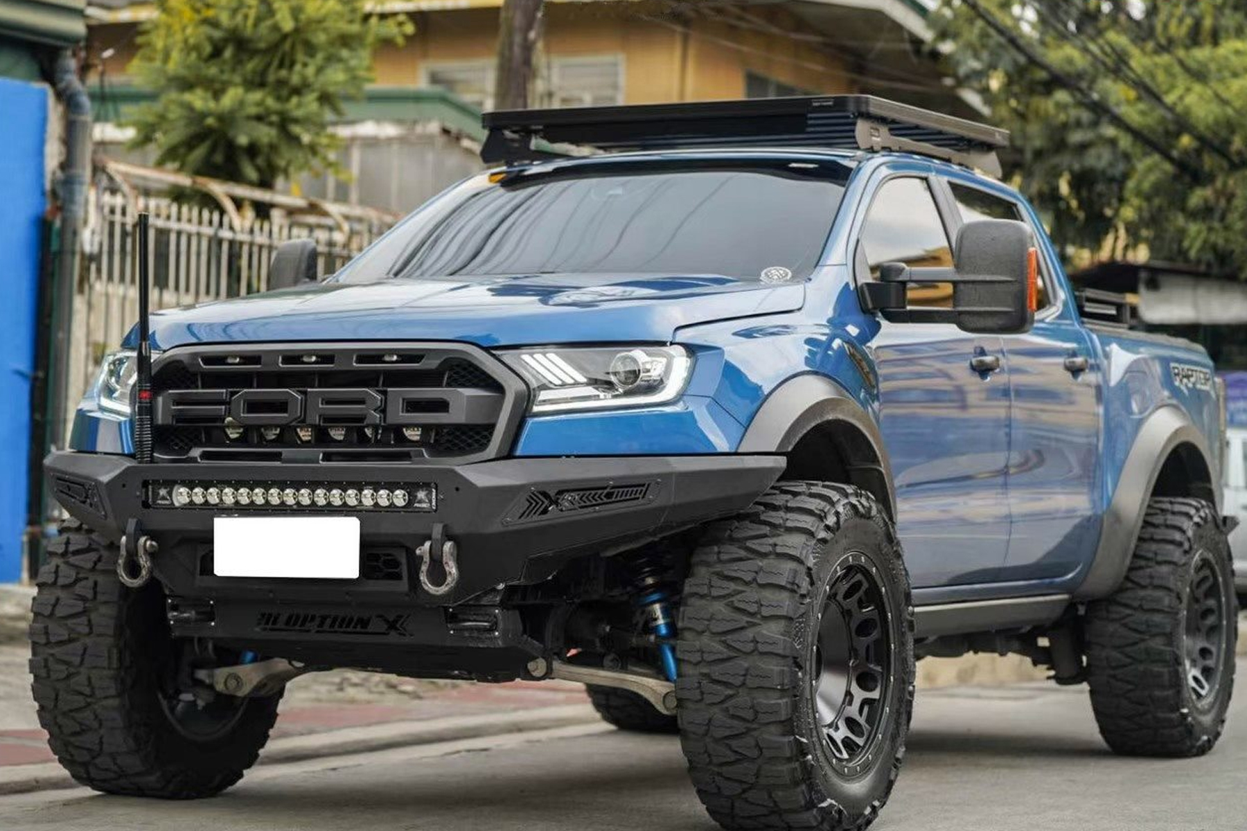 Px3 Ranger Raptor Option X Bull Bar & Stedi Light Bar to suit Ford Ranger Raptor PX3 ...