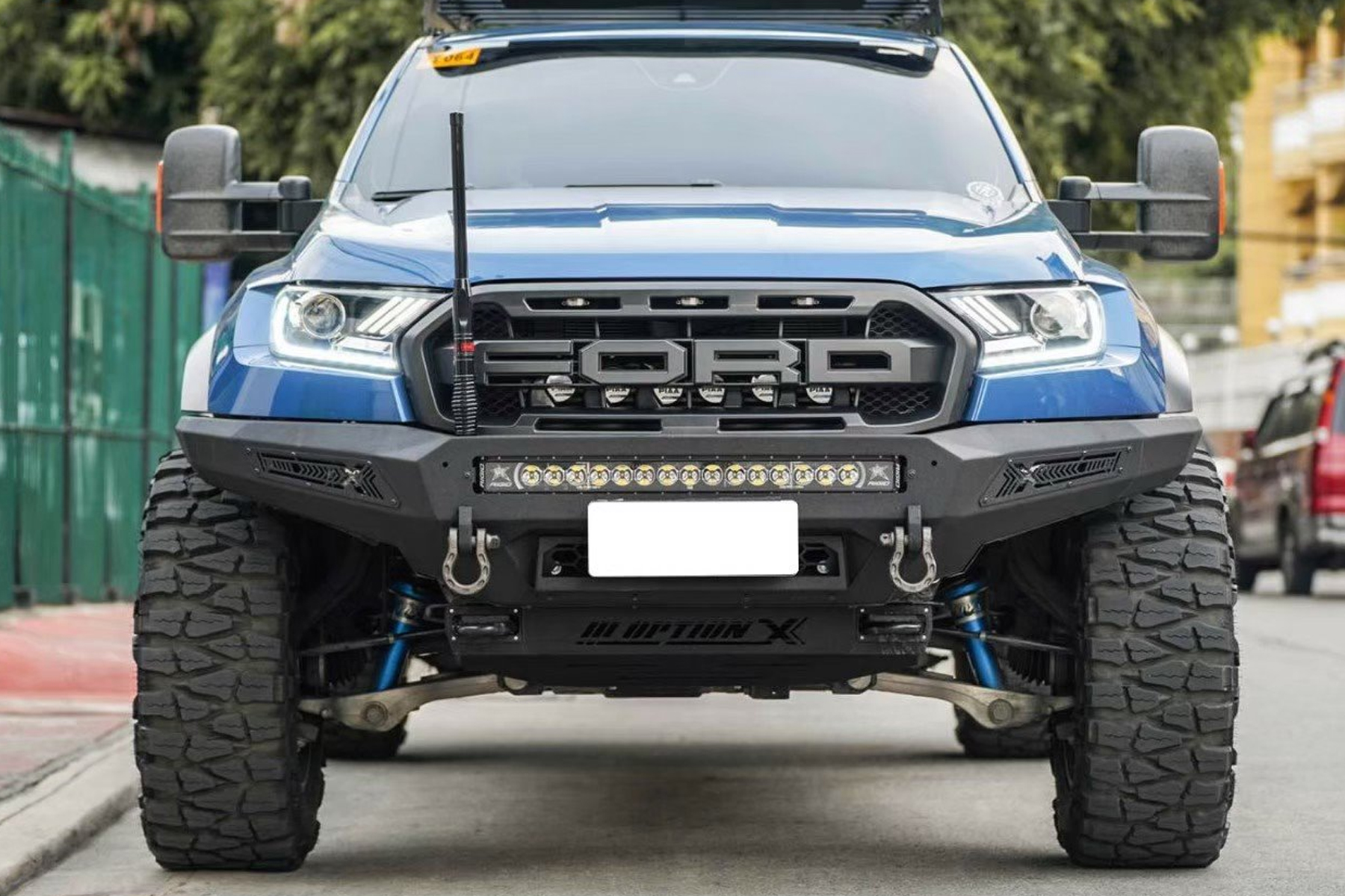 Option X Bull Bar & Stedi Light Bar to suit Ford Ranger Raptor PX3 ...
