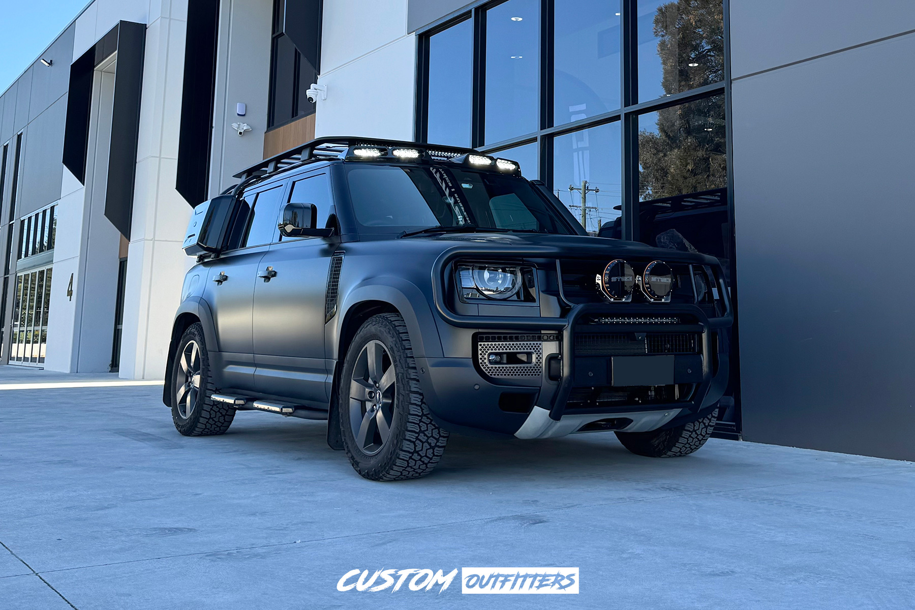 Black Venom LED Roof Pod Lights to suit Landrover Defender 90/110/130 Series (2020-2026) - Image 4