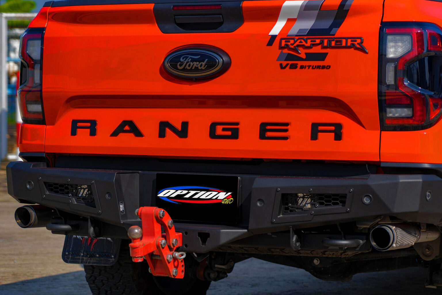 Option 4WD Fighter Rear Bar to suit Next Gen Ford Ranger Raptor 2022 ...