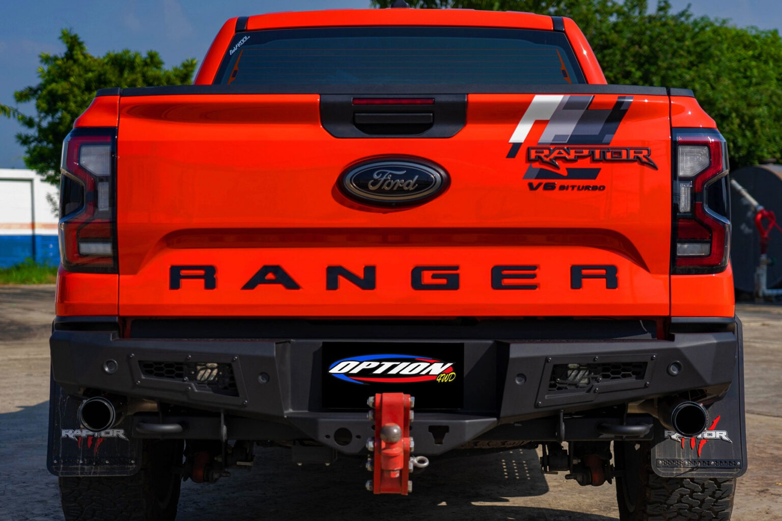 Option 4WD Fighter Rear Bar to suit Next Gen Ford Ranger Raptor 2022 ...