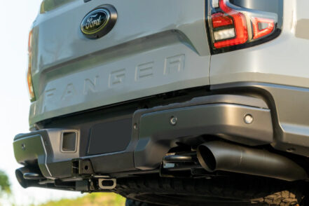 Next Gen Ford Ranger Raptor 2022-2025 4 Inch Black Exhaust Tip Conversion Kit