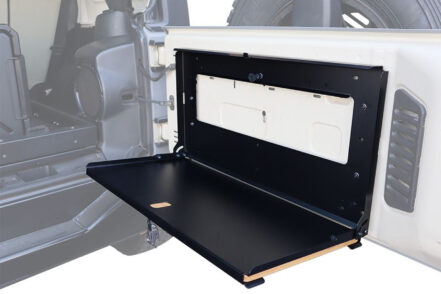 TBRA034 Drop Down Tailgate Table to suit Landrover Defender 110 Series 2021-2025