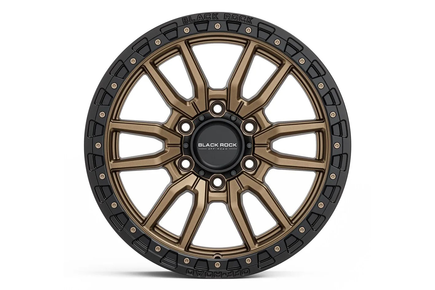 Black Rock Rambler Dark Bronze with Black Ring 17x9 6/139.7 (Each) - Image 3