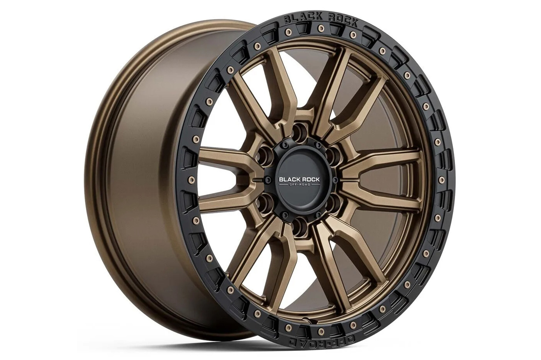Black Rock Rambler Dark Bronze with Black Ring 17x9 6/139.7 (Each)