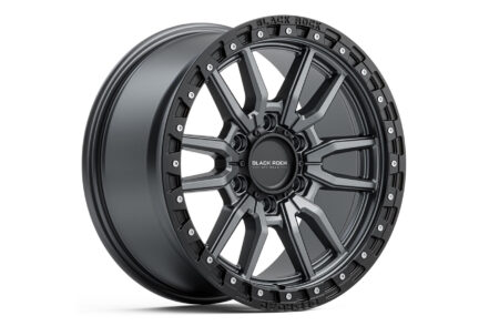 Black Rock Rambler Dark Grey with Black Ring 17x9 6/139.7 (Each)