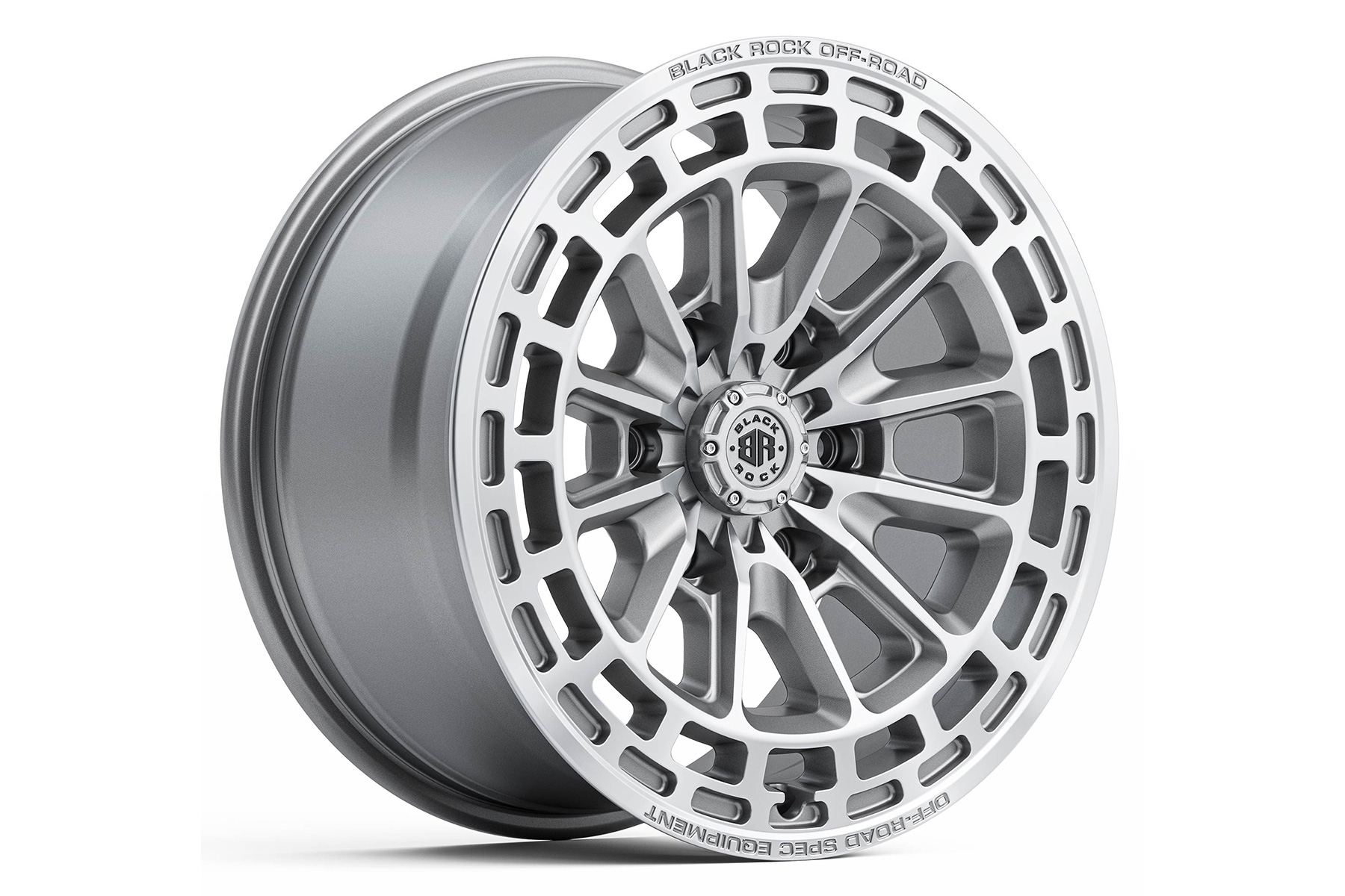 Black Rock Vortex Silver Machined 17x9 6/139.7 (Each)