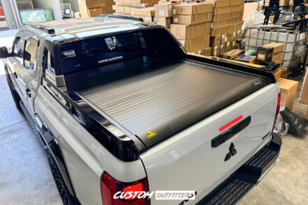 Black Venom Electric Roller Shutter to suit Mitsubishi Triton MV with Sail plane (2024+)