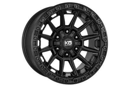 King Warrior Satin Black 17x9 6/139.7 l12 offset Wheel (Each)