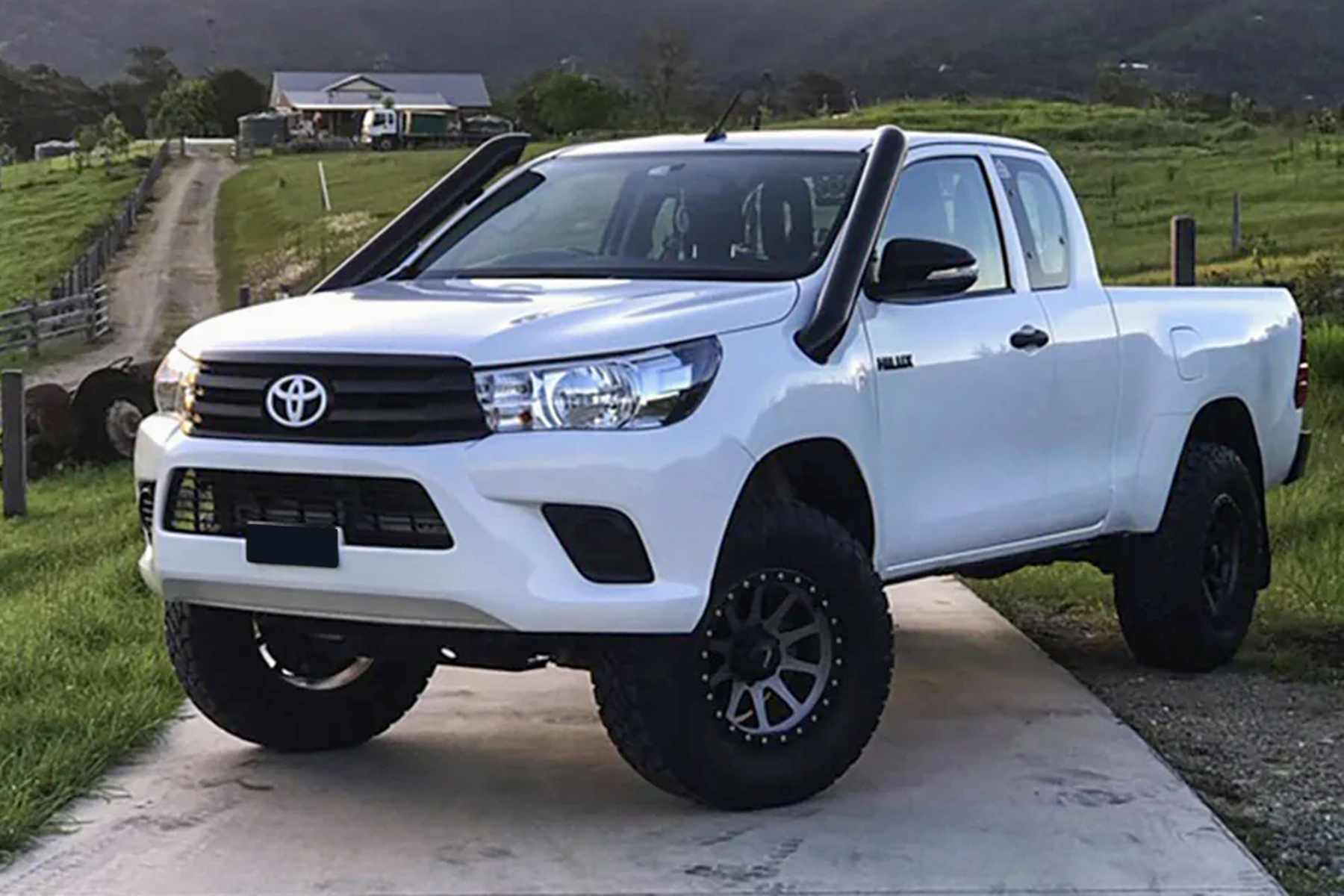 Phat Bars TWIN Satin Black Snorkels to suit Toyota Hilux N80 2021-2025