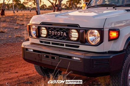 Lazer Sentinel 7 Inch Driving Lights Grille Intergration Kit to suit Toyota LC70 Series 2023+