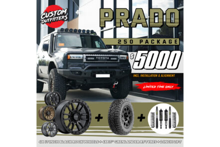 Toyota Prado 250 Series LIFT WHEELS TYRES Package (SYDNEY WORKSHOP ONLY - SUPPLY & INSTALLED)