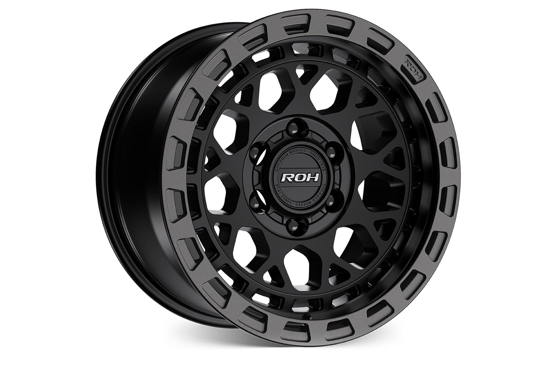 ROH ATLAS Wheel Black Centre Graphite Lip 17x9 6/139.7 +12 offset Wheel (Each)