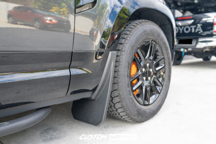 Matte Black Mud Flap Guards to suit Landrover Defender 110 Series (2021-2026) (WIDE Edition)